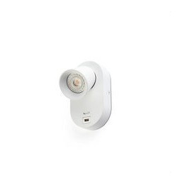 FARO - Aplique CORB blanco GU10 + USB blanco