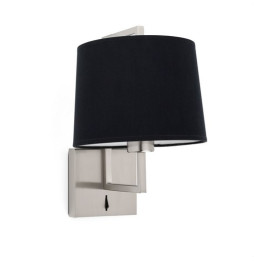 FARO - Aplique FRAME níquel mate pantalla negra diámetro 215