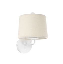 FARO - Aplique MONTREAL blanco pantalla beige