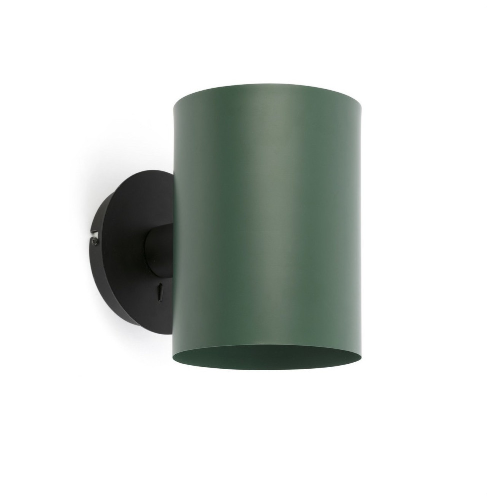 FARO - Aplique GUADALUPE negro pantalla verde