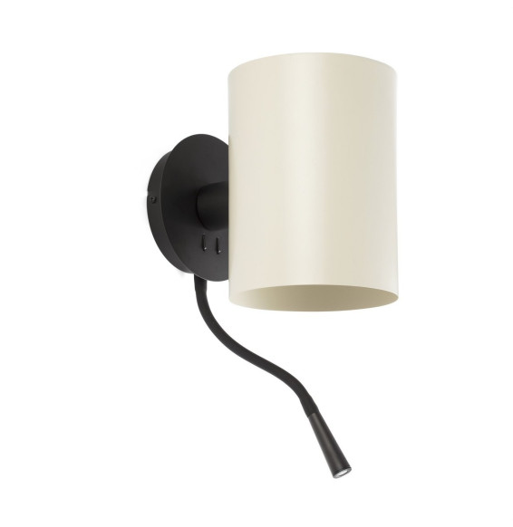 FARO - Aplique GUADALUPE con lector negro pantalla beige