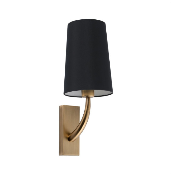 FARO - Aplique REM pantalla negra oro viejo