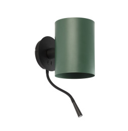 FARO - Aplique GUADALUPE con lector negro pantalla verde