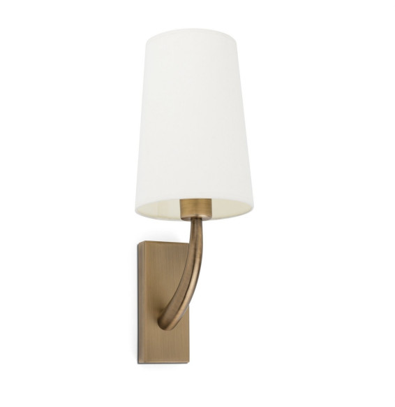 FARO - Aplique REM pantalla blanca oro viejo