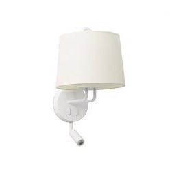 FARO - Aplique MONTREAL con lector blanco pantalla blanca