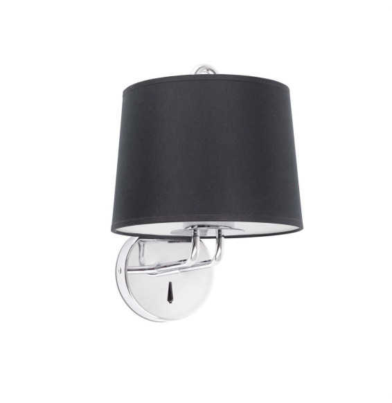 FARO - Aplique MONTREAL cromo pantalla negra