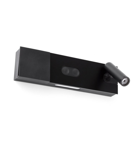 FARO - Aplique MAGOS negro 6W Dim lector 3W 2700K inducción