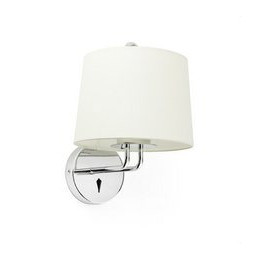 FARO - Aplique MONTREAL cromo pantalla blanca