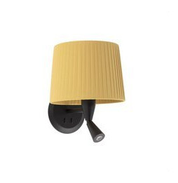 FARO - Aplique SAMBA lector negro encintada E27 215x160 amarillo