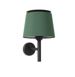 FARO - Aplique SAVOY negro pantalla verde