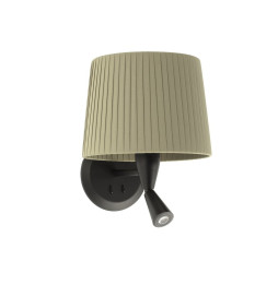 FARO - Aplique SAMBA lector negro encintada E27 215x160 verde