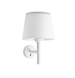 FARO - Aplique SAVOY blanco pantalla blanca