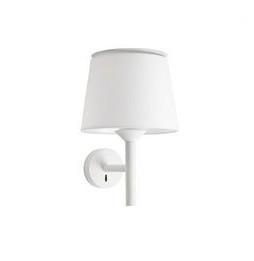 FARO - Aplique SAVOY blanco pantalla blanca