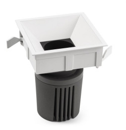 FARO - Downlight DEEP90 cuadrado blanco 15° 3000K CRI95