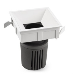 FARO - Downlight DEEP90 cuadrado blanco 15° 2700K CRI95 spread