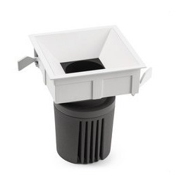 FARO - Downlight DEEP90 cuadrado blanco 60° 4000K CRI95 spread