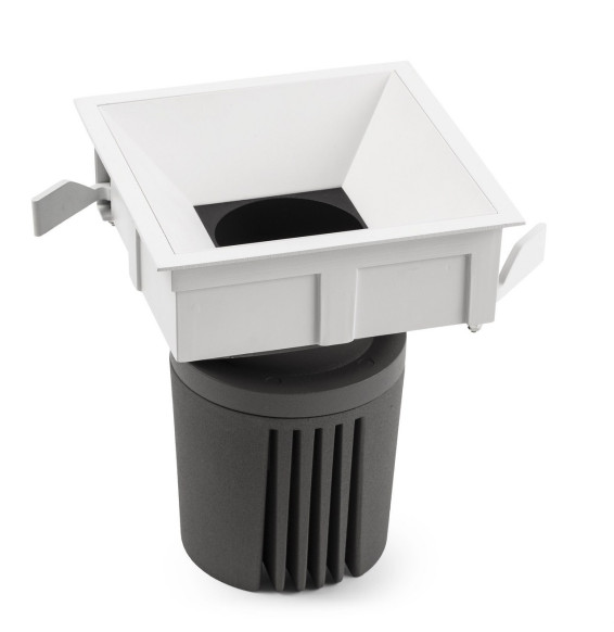 FARO - Downlight DEEP90 cuadrado blanco 36° 3000K CRI95 spread