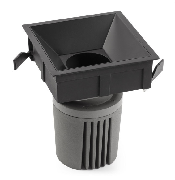 FARO - Downlight DEEP90 cuadrado negro 60° 3000K CRI95