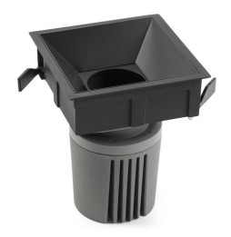 FARO - Downlight DEEP90 cuadrado negro 60° 3000K CRI95