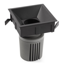 FARO - Downlight DEEP90 cuadrado negro 60° 4000K CRI95