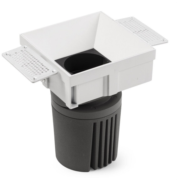 FARO - Downlight DEEP90 cuadrado sin marco blanco 15° 4000K CRI95 spread