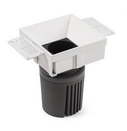 FARO - Downlight DEEP90 cuadrado sin marco blanco 15° 3000K CRI95 stripy