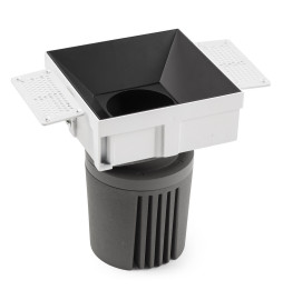 FARO - Downlight DEEP90 cuadrado sin marco negro 15° white CRI95 spread