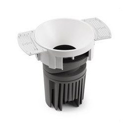 FARO - Downlight DEEP90 redondo sin marco blanco 15° 4000K CRI95 stripy