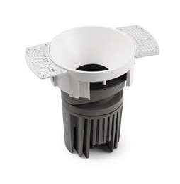 FARO - Downlight DEEP90 redondo sin marco blanco 36° 3000K CRI95 stripy