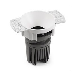 FARO - Downlight DEEP90 redondo sin marco blanco 36° 2700K CRI95 stripy