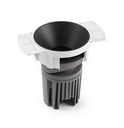 FARO - Downlight DEEP90 redondo sin marco negro 36° 3000K CRI95