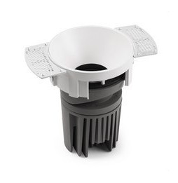 FARO - Downlight DEEP90 redondo sin marco blanco 60° 3000K CRI95 spread