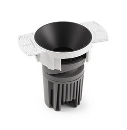 FARO - Downlight DEEP90 redondo sin marco negro 15° 4000K CRI95 honeycomb