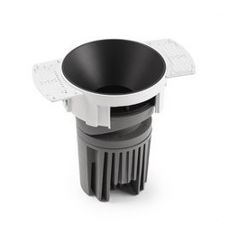 FARO - Downlight DEEP90 redondo sin marco negro 15° white CRI95 spread