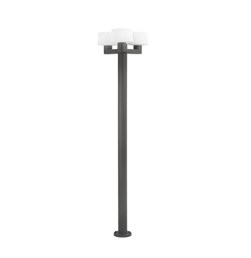 FARO - Farola MUFFIN 3xE27 15W gris oscuro