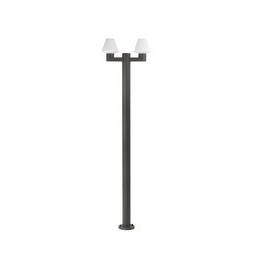 FARO - Farola MISTU 2xE27 15W gris oscuro