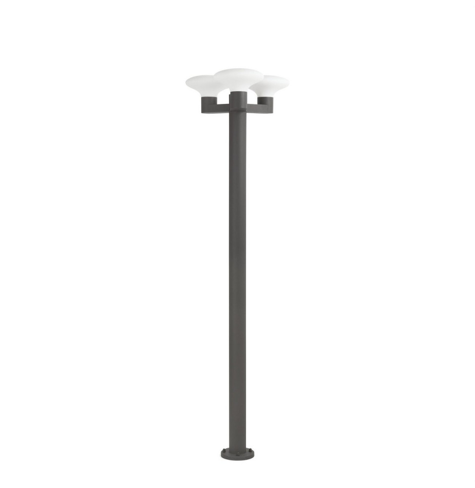 FARO - Farola BLUBS 3xE27 15W gris oscuro