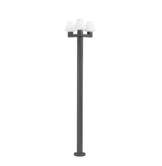 FARO - Farola MISTU 3xE27 15W gris oscuro