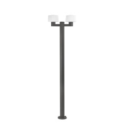 FARO - Farola MUFFIN 2xE27 15W gris oscuro