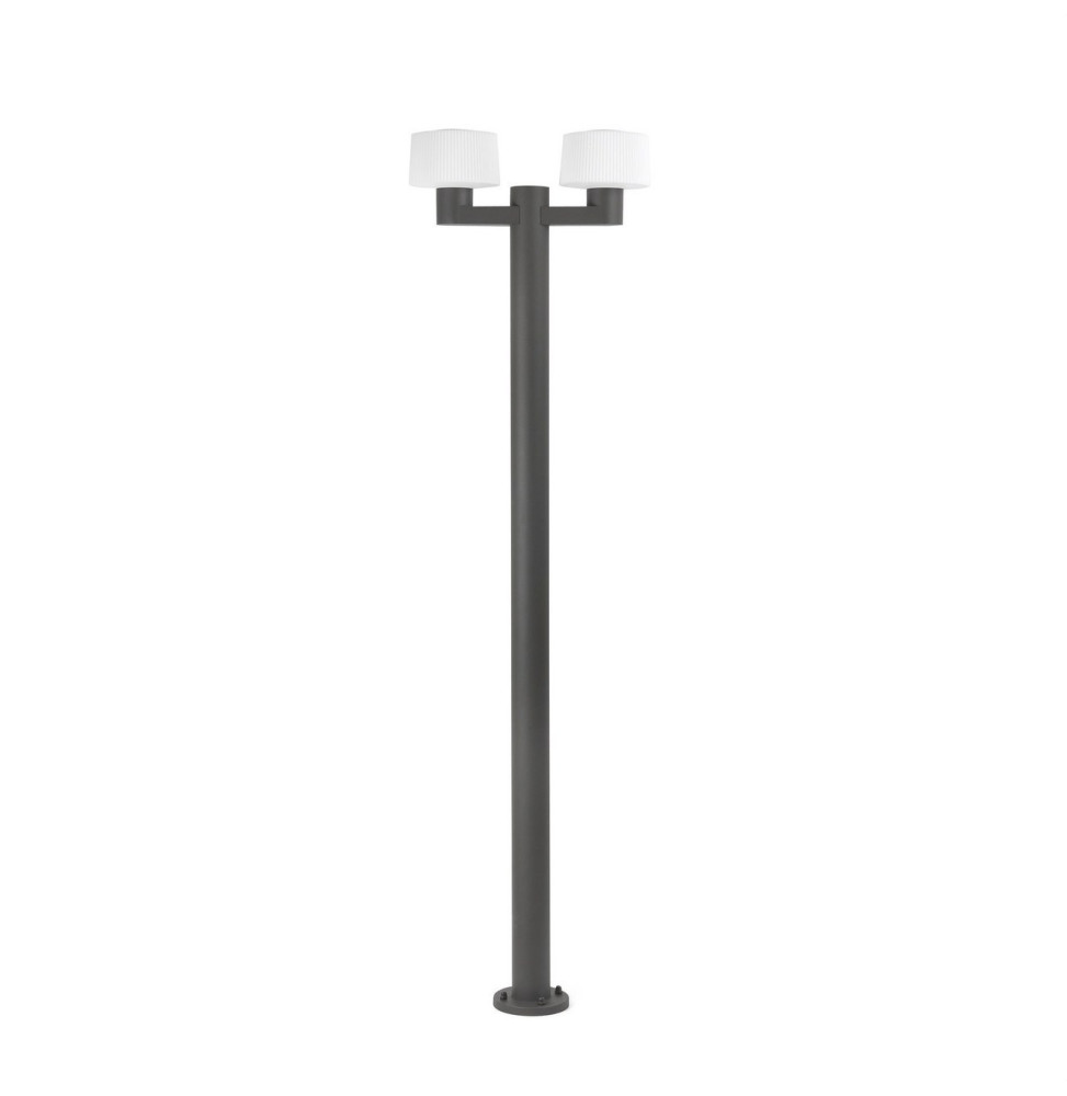 FARO - Farola MUFFIN 2xE27 15W gris oscuro