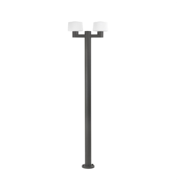 FARO - Farola MUFFIN 2xE27 15W gris oscuro