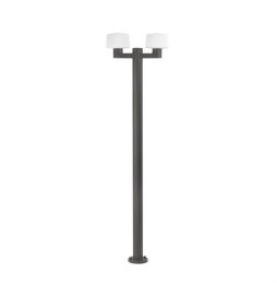 FARO - Farola MUFFIN 2xE27 15W gris oscuro