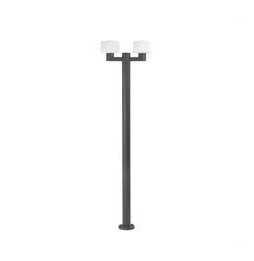 FARO - Farola MUFFIN 2xE27 15W gris oscuro