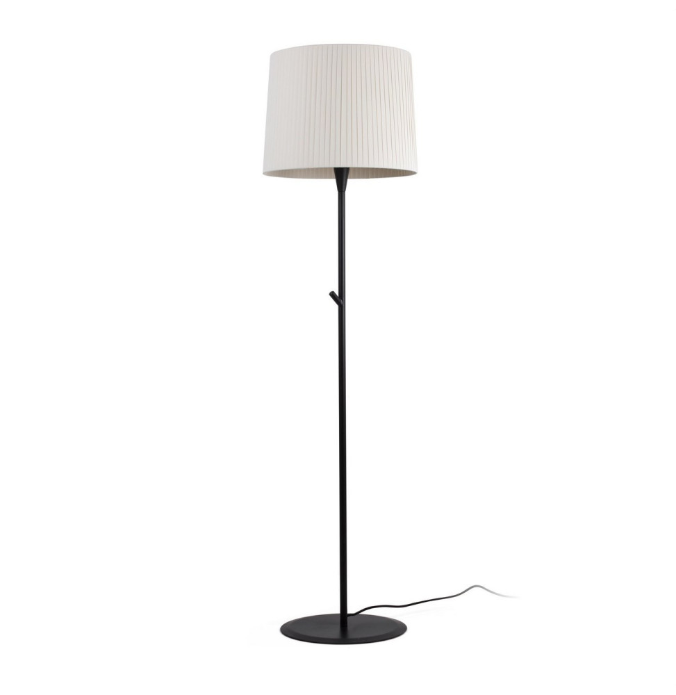 FARO - Luminaria de pie SAMBA negro encintada E27 400x300 beige