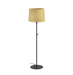 FARO - Luminaria de pie SAMBA negro encintada E27 400x300 amarillo