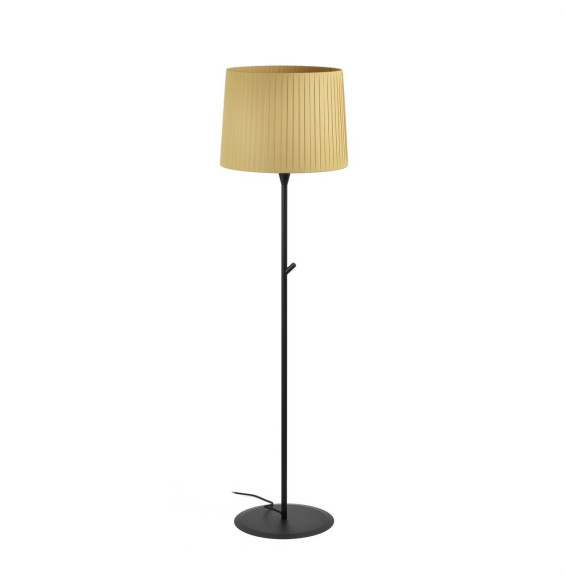 FARO - Luminaria de pie SAMBA negro encintada E27 400x300 amarillo