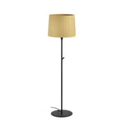 FARO - Luminaria de pie SAMBA negro encintada E27 400x300 amarillo