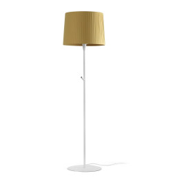 FARO - Luminaria de pie SAMBA blanco encintada E27 400x300 amarillo
