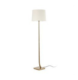 FARO - Luminaria pie de salón REM pantalla beige bronce
