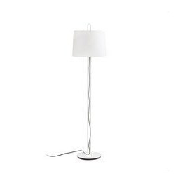 FARO - Luminaria pie de salón MONTREAL blanco pantalla beige